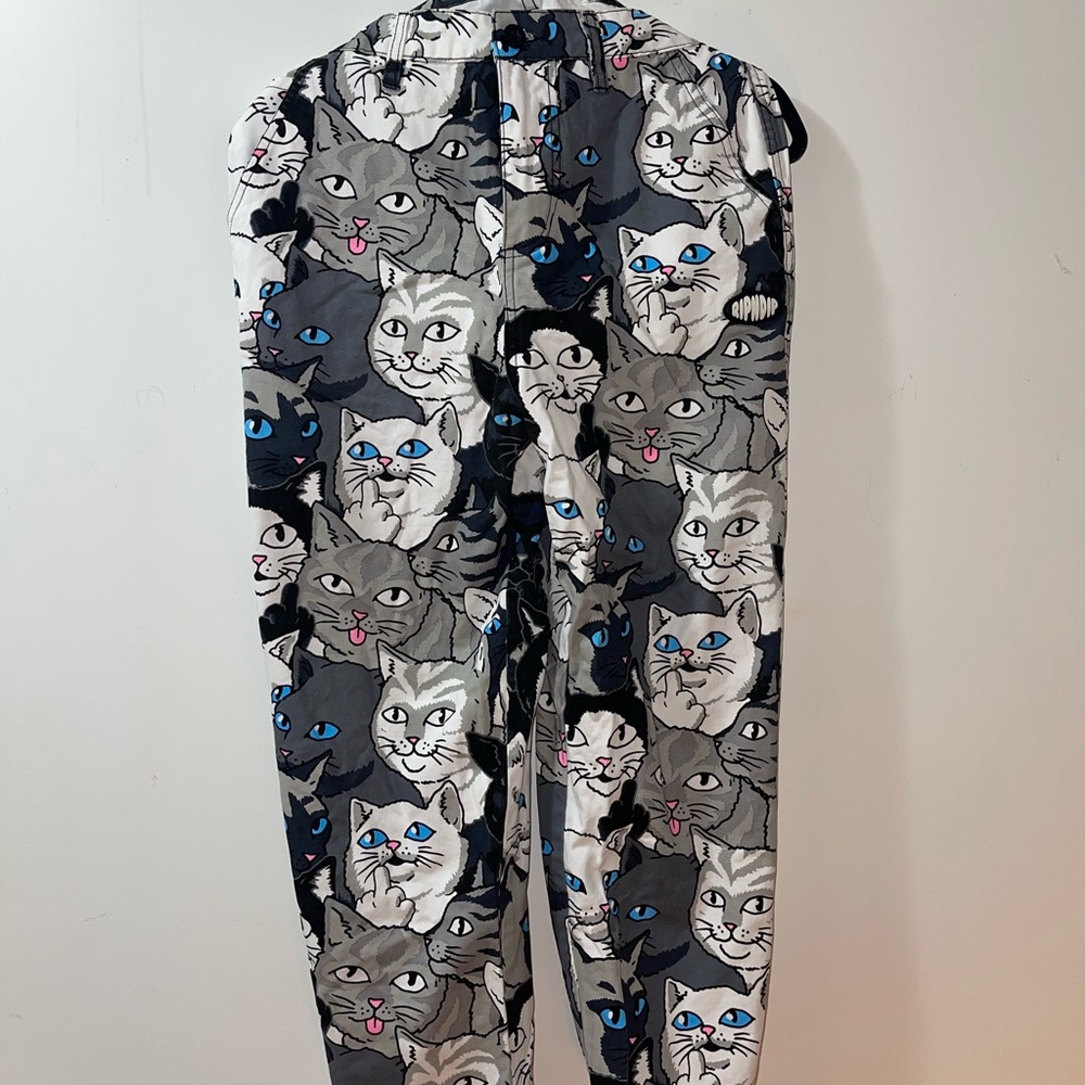 Ripndip Graphic Print Pants with Blue Accents